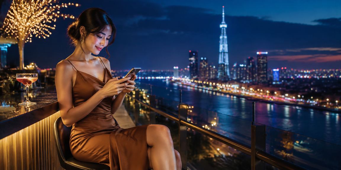 Người dùng TP. Hồ Chí Minh chơi slot game mới tại quán cà phê bằng điện thoại
